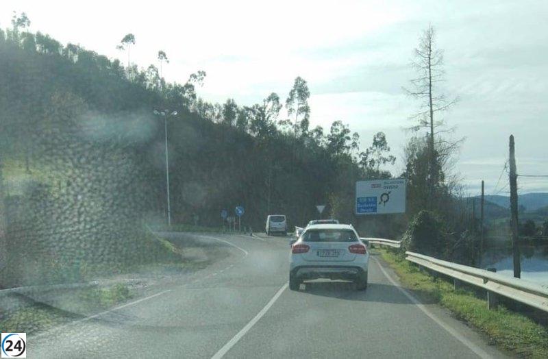Accidentes en carreteras asturianas durante el fin de semana de año nuevo dejan a doce personas con heridas leves
