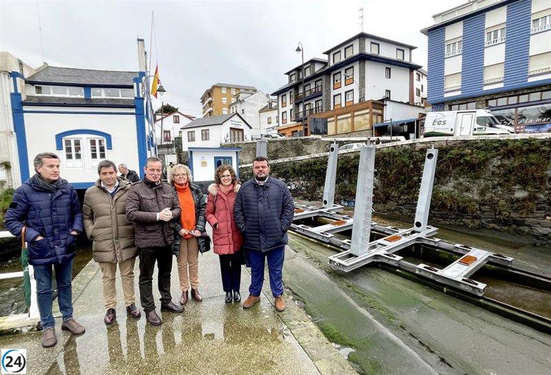 El Gobierno invierte más de medio millón de euros en el nuevo carro de varada de Puerto de Vega y lo pone en funcionamiento