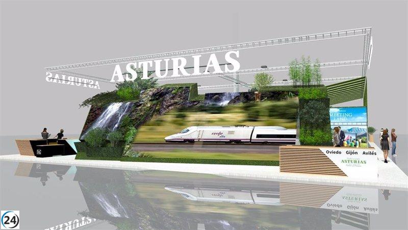 La belleza asturiana y el tren de alta velocidad se destacan en el estand de Asturias en Fitur