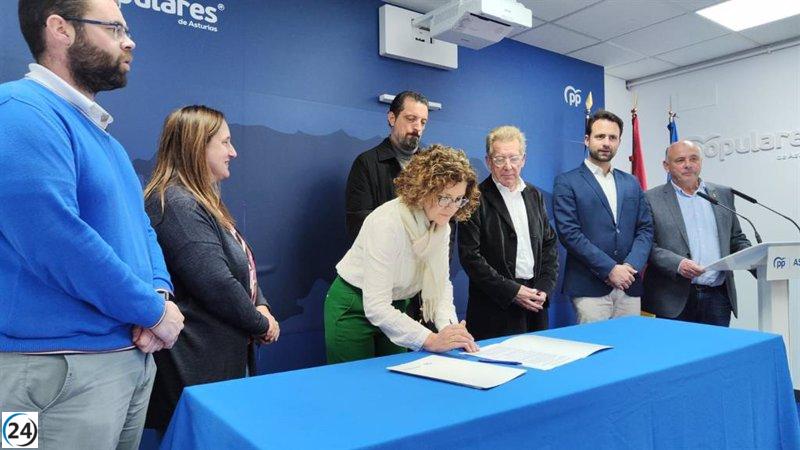 Alcaldes del PP en Asturias unidos por 