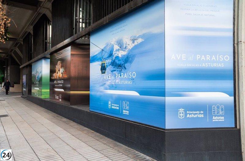 'AVE al Paraíso' es promocionada por el edificio el Principado en Madrid.