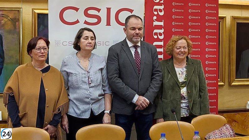 La delegación del CSIC celebra su quinto aniversario en la Cámara de Comercio de Oviedo.