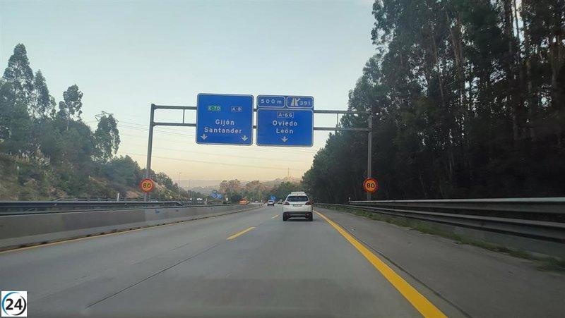 48 accidentes en Asturias durante el fin de semana resultan sin heridos.