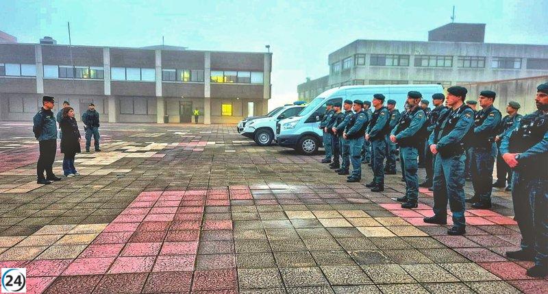 Tropa de guardias civiles de Asturias se traslada a Valencia.
