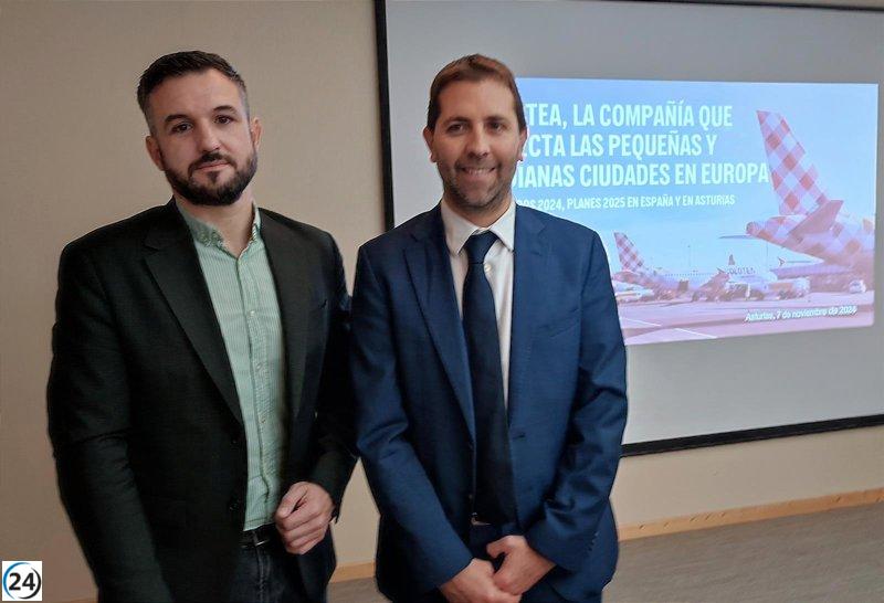 Volotea proyecta cerrar 2024 con 705,000 viajeros desde Asturias y 18 rutas directas.