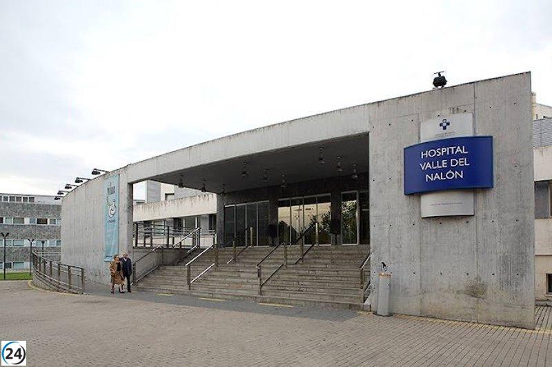 Accidente de tráfico en El Entrego deja dos heridos.