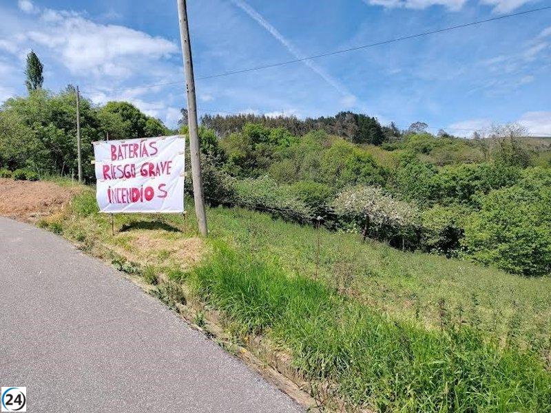 Ecologistas advierten sobre el proyecto de un parque de baterías en terreno rústico en Ribadesella.