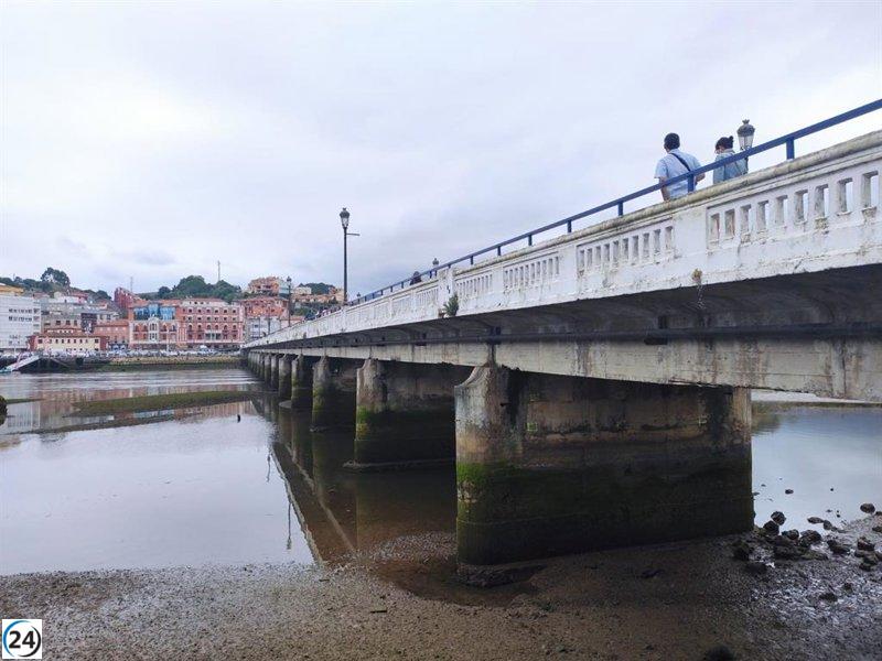 Defensa evaluará un desvío temporal por las obras en el puente de Ribadesella.