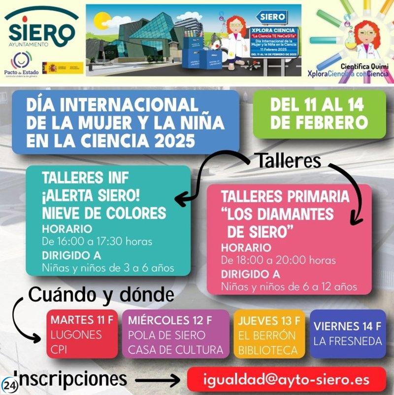 Siero celebra el Día Internacional de la Mujer y la Niña en la Ciencia con diversas actividades.