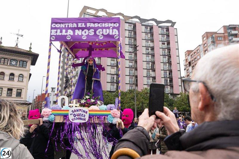 Conflicto en Asturias: Denuncian ofensa a la Virgen de Covadonga durante las manifestaciones del 8M.