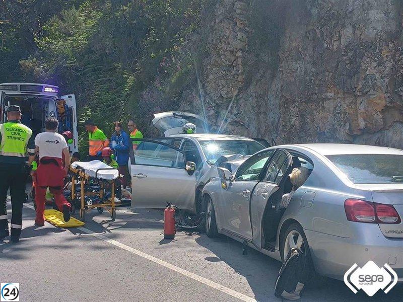 Tres heridos, uno grave, en un accidente de tráfico en Belmonte de Miranda.