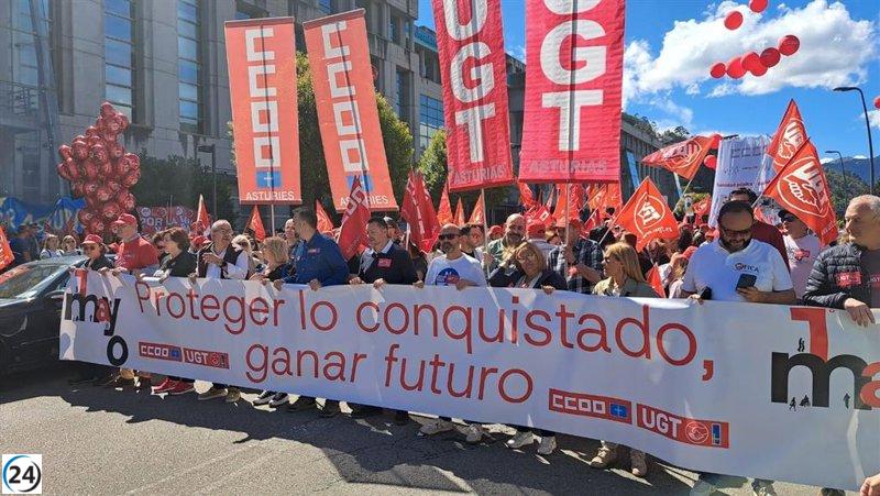 Lanero (UGT) convoca a luchar por el futuro de Hunosa este 1 de mayo.