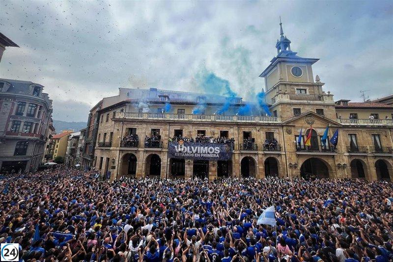 Oviedo estalla de jubilo: un ascenso histórico del Real Oviedo a Primera División.