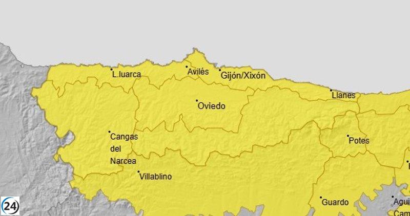Fuerte alerta por tormentas y lluvias en Asturias este miércoles, advierte AEMET.