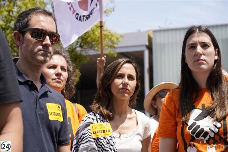 Belarra critica en Gijón el caso de 'las seis de La Suiza' como un grave ataque a la democracia.