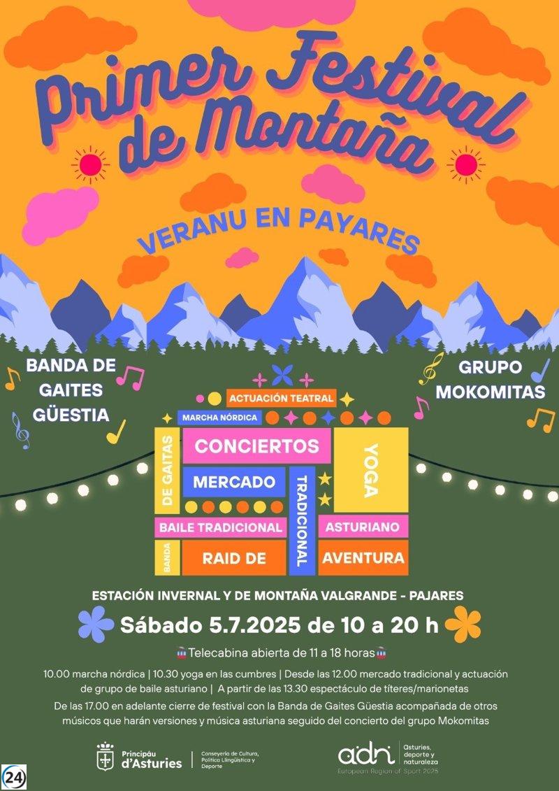 Festival de Montaña en Valgrande-Pajares: yoga, marcha nórdica y música tradicional se unen en un evento inaugural.