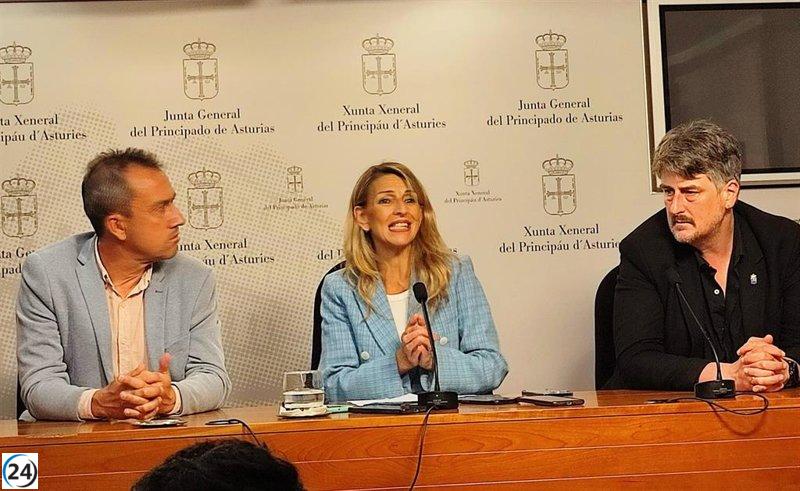 Yolanda Díaz respalda a las 'Seis de La Suiza' y promete gestionar su indulto.