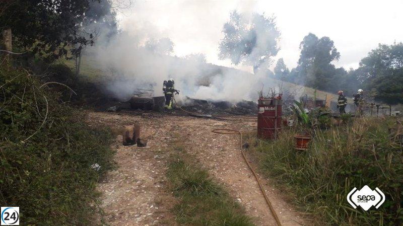 Incendio sin heridos tras explosión de gas en Llanera.