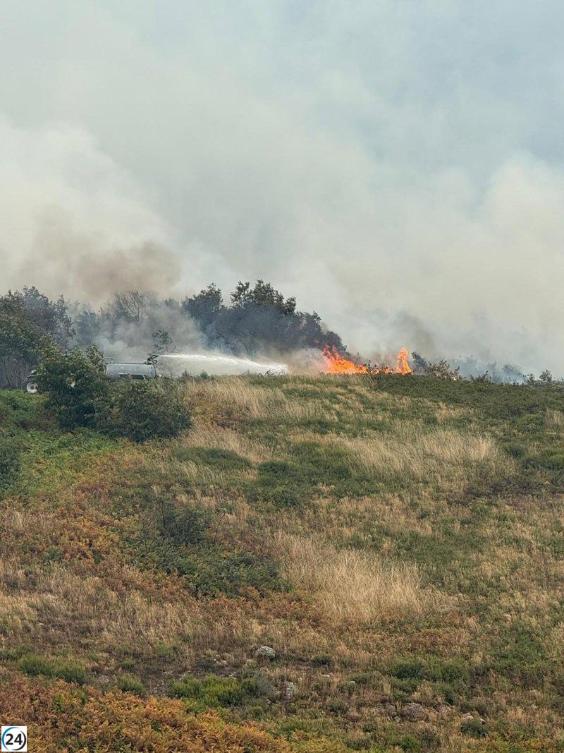 Asturias enfrenta diez incendios forestales: cinco en llamas, cuatro bajo control y uno estabilizado.