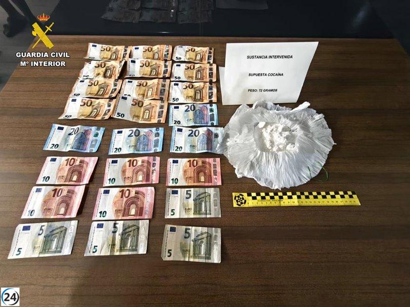 Capturan a dos sospechosos en Parres con 71 gramos de cocaína.