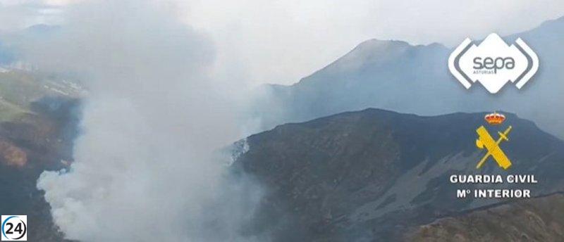 Asturias enfrenta múltiples incendios: cuatro activos y ocho bajo control.