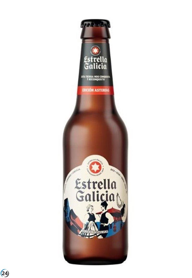 Estrella Galicia presenta una edición limitada que rinde tributo a Asturias y sus emblemas.