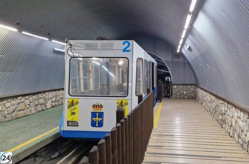 Avería mecánica detiene el funicular de Bulnes.