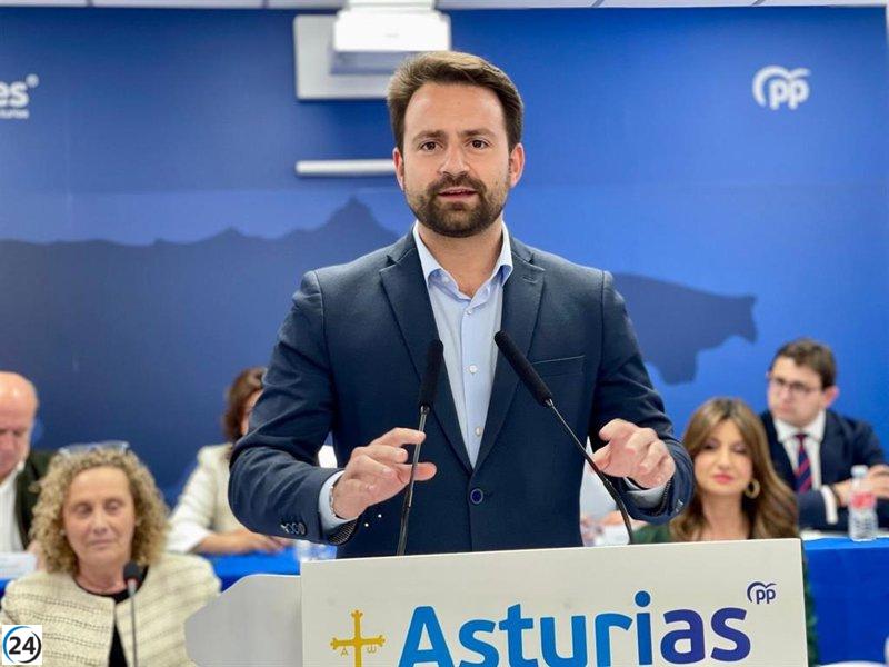Queipo (PP) urge a los socialistas asturianos a respaldar el peaje del Huerna en el Congreso.