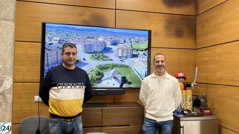 Siero dará luz verde a la construcción de una rotonda en El Berrón, uniendo la N-634 y la AS-376.