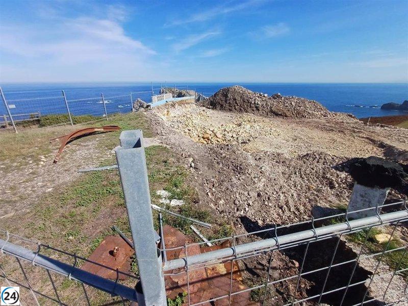 Ecologistas exigen claridad sobre la legalidad de las obras en Cabo Peñas.