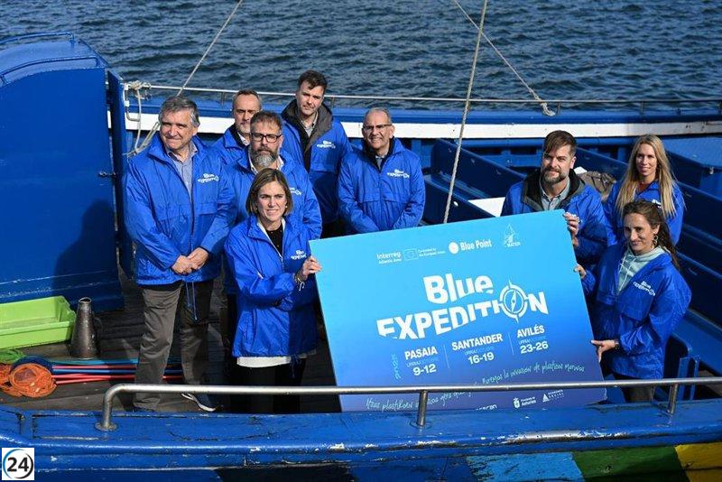 'Blue Expedition' se instala en Avilés para educar sobre la amenaza de los plásticos en el océano.