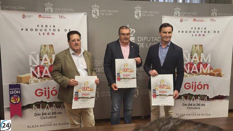 Gijón se prepara para recibir la feria leonesa en la Plaza Mayor este fin de semana.