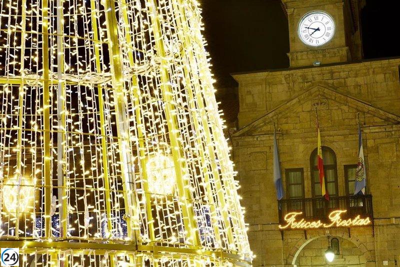 Avilés inaugura su primer gran baile de Nochevieja en el Pabellón de La Magdalena.
