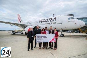 Volotea lanza vuelos de Madrid a Asturias, cuatro veces por semana.