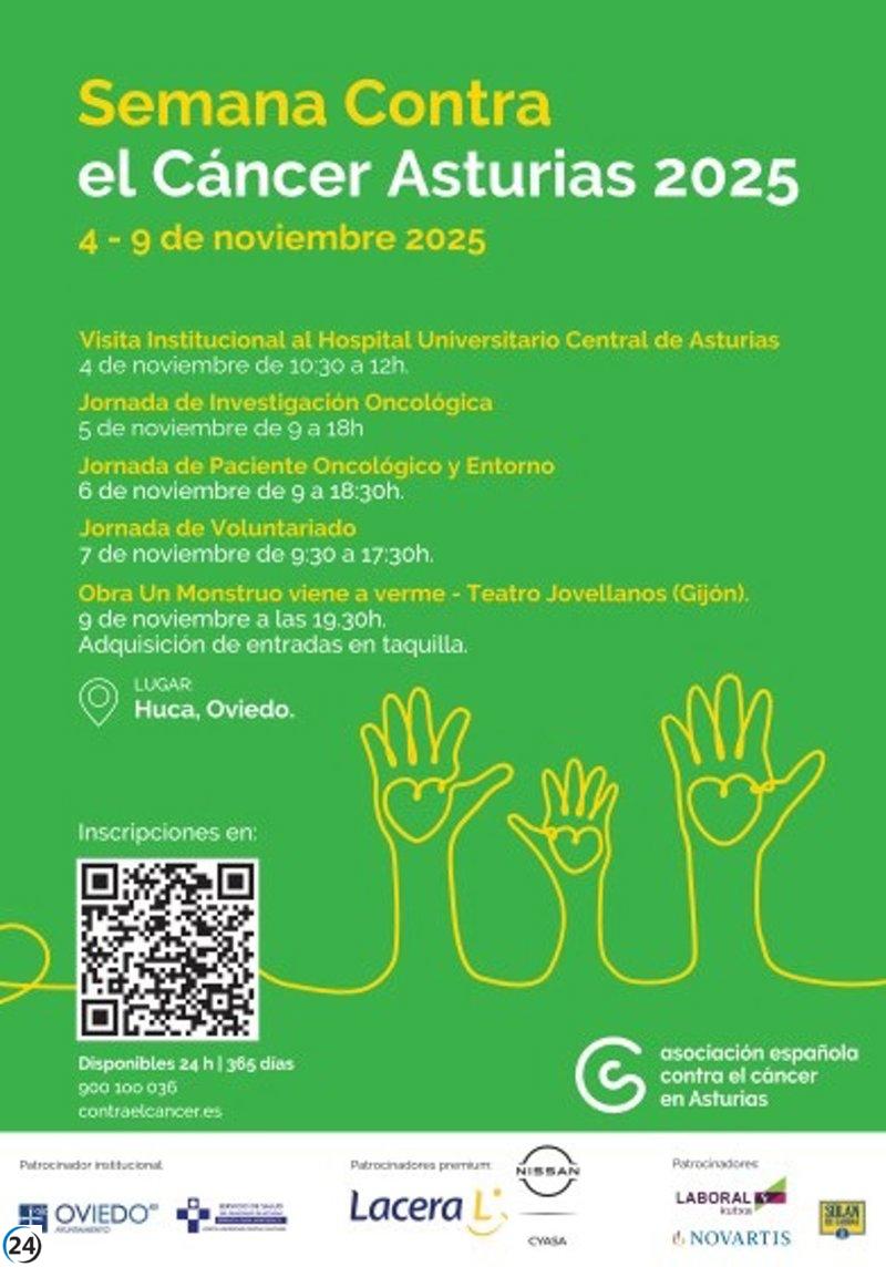 Semana contra el Cáncer en el HUCA: Actividades científicas y encuentros para pacientes del 4 al 9 de noviembre.
