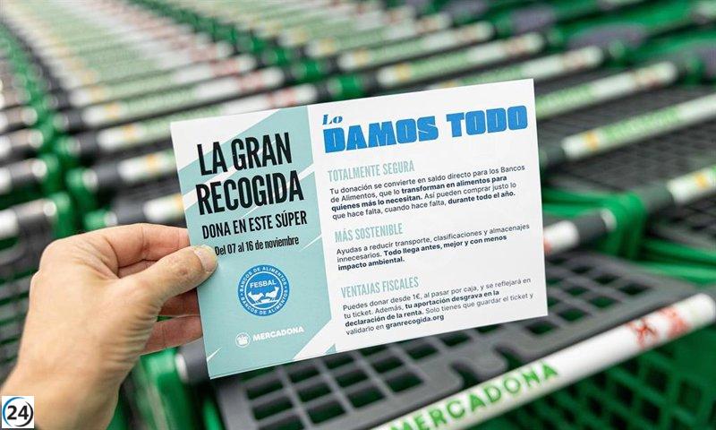 Mercadona logra que sus clientes aporten 1,6 millones a Bancos de Alimentos, incluidos casi 20.000 euros en Asturias.