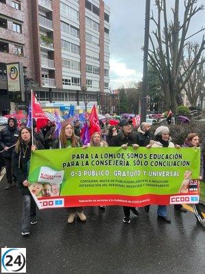 Educadoras de 0 a 3 exigen al Principado claridad en la estabilización de plazas tras su encierro.