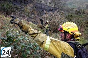 Asturias registra 44 incendios en 23 municipios.