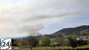 22 incendios forestales en 15 concejos de Asturias.