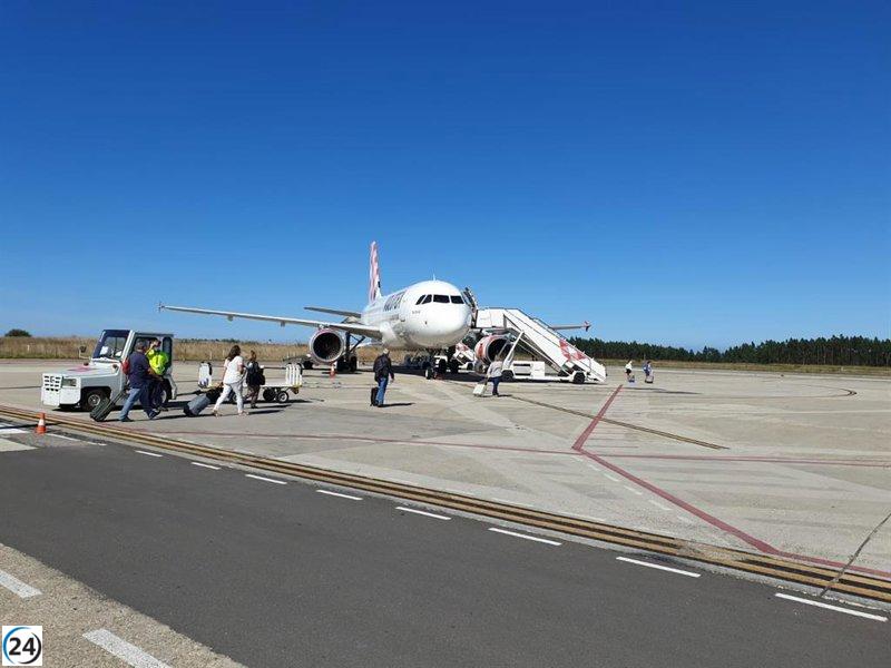 El Aeropuerto de Asturias alcanza un tráfico de 370.000 pasajeros en el primer trimestre.