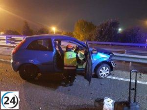 Mujer herida grave tras colisionar con camión en la AS-II en Lugo de Llanera.