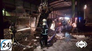 Incendio en nave de chatarra en Logrezana, Carreño, ha sido apagado.