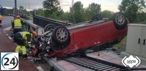 Accidente de tráfico deja dos heridos en Pola de Siero.