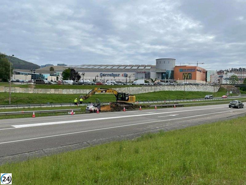Obras del nuevo parque y pasarela peatonal en la A-66 en Oviedo han iniciado.
