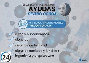 El Gobierno del Principado impulsa la contratación de 70 jóvenes investigadores predoctorales del aclamado programa Severo Ochoa.