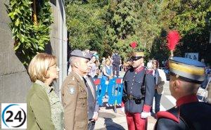 Jefe militar de Asturias elogia al Regimiento Príncipe, destacando su valía para recibir la Medalla de Asturias.