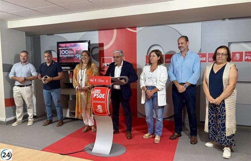 El PSOE denuncia la falta de soluciones y el exceso de postureo en los primeros 100 días de gobierno del tripartito en Gijón.