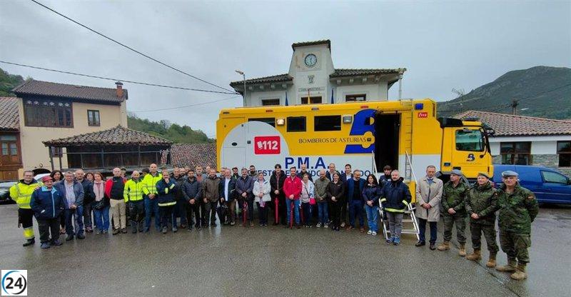 Exposición de equipos de emergencia y lucha contra incendios llega a Yernes y Tameza